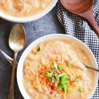 Thick & Creamy Skinny Loaded Baked Potato Soup