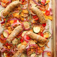 Sheet Pan Balsamic Parmesan Chicken Sausage