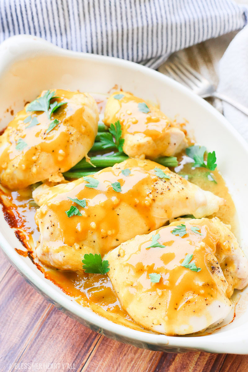 6 ingredient honey mustard chicken bake