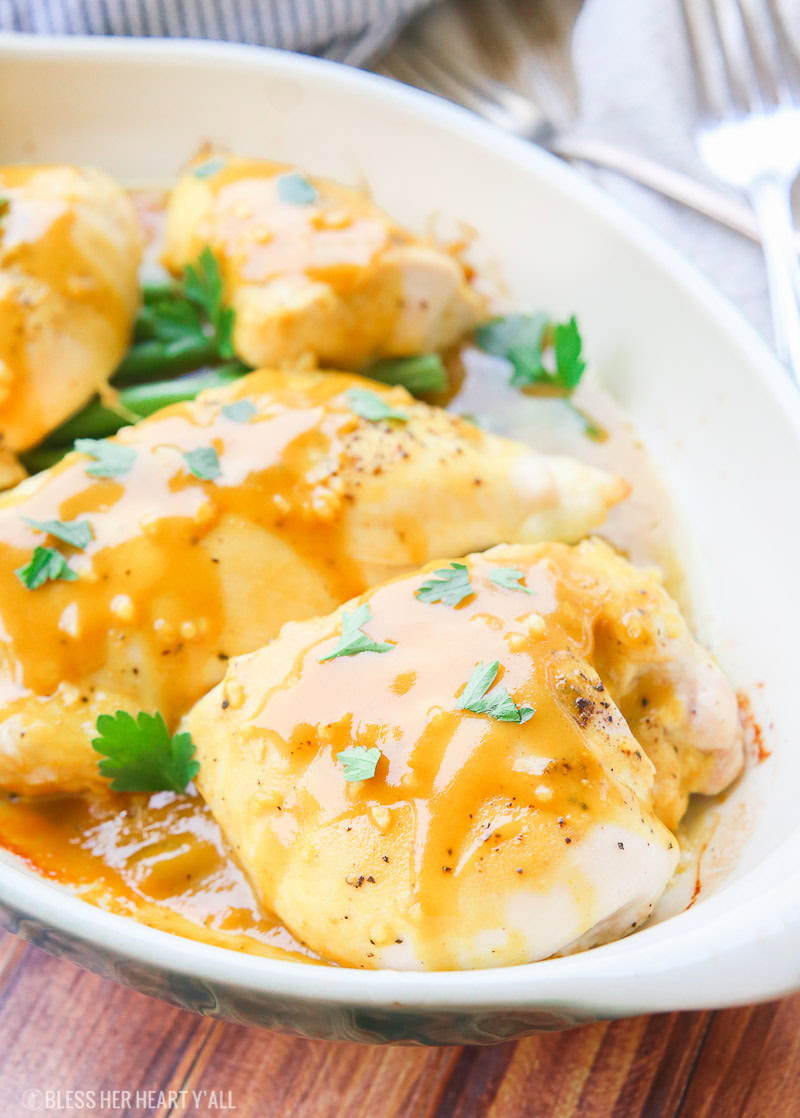 6 ingredient honey mustard chicken bake