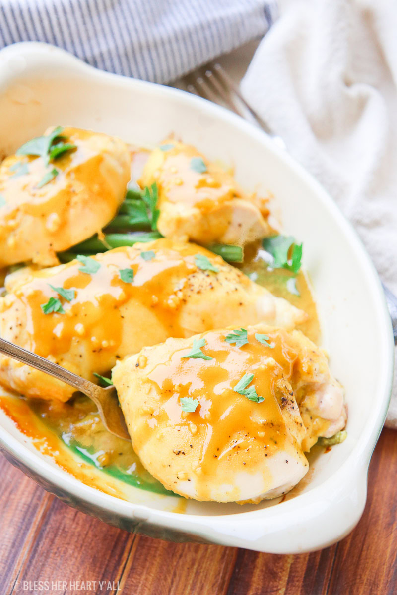 6 ingredient honey mustard chicken bake