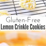 Gluten free lemon crinkle cookies combine light fresh lemon flavors into soft and doughy cookies that are sprinkled in delicious powdered sugar before being baked for a quick 10 minutes!