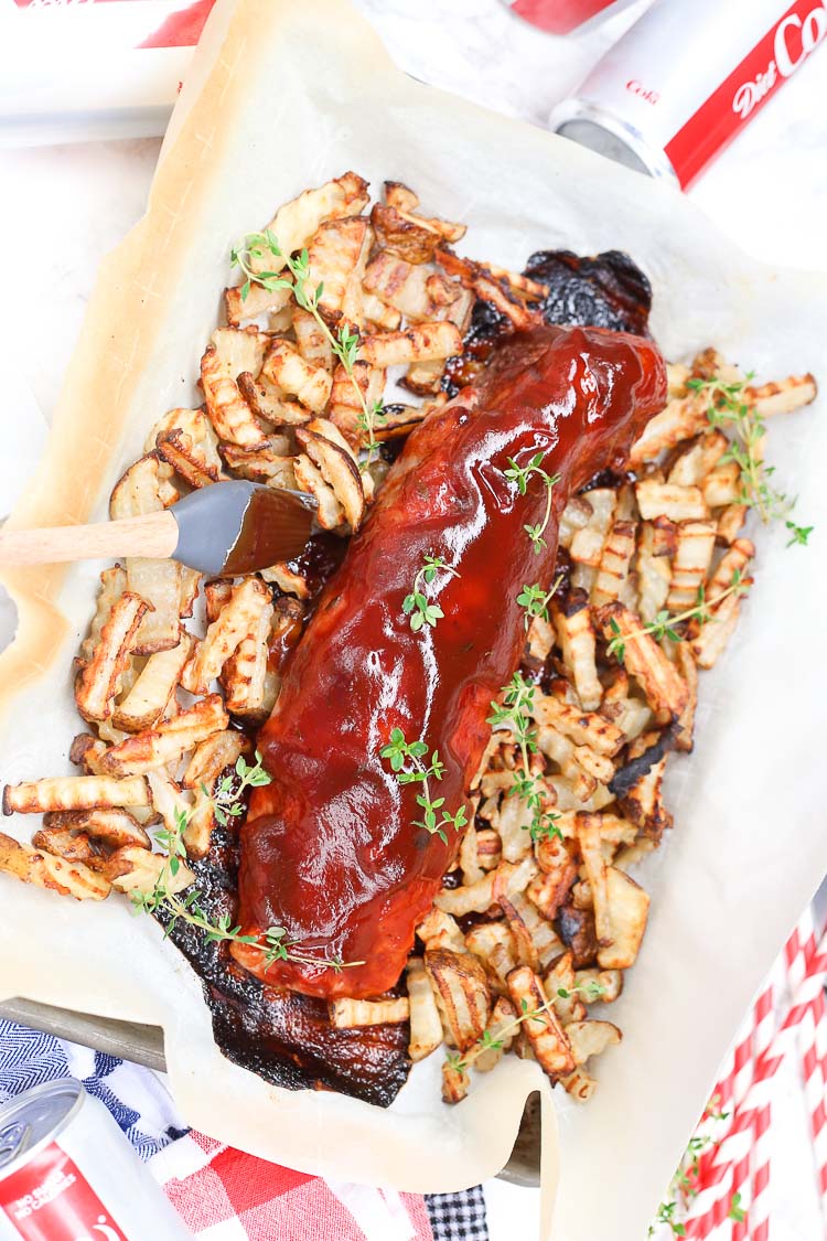 Easy BBQ thyme pork roast made with Diet Coke!