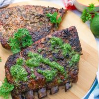 mojo chimichurri marinated grilled pork ribs recipe