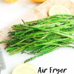 Air Fryer Asparagus is so easy to make with only 2-3 ingredients! Healthy, gluten-free, keto-friendly, low carb, paleo!