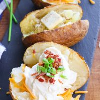 easy quick air fryer baked potato