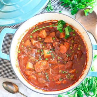 Gluten Free Beef Stew in a Dutch Oven