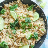 Garlic Cilantro Lime Cauliflower Rice