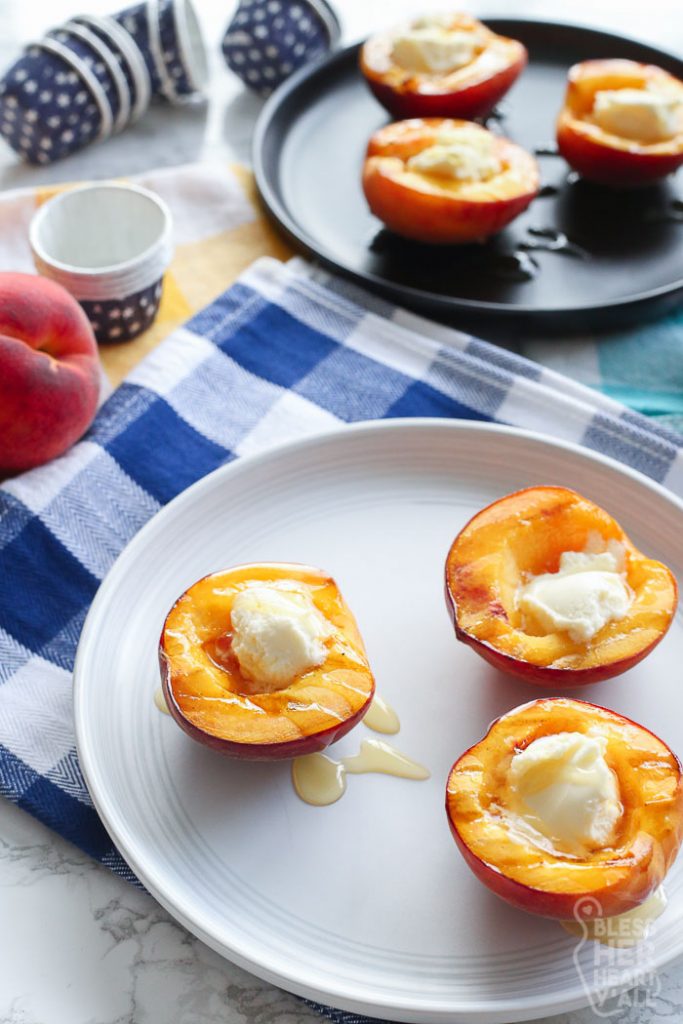 Gluten Free Grilled Peaches and Cream