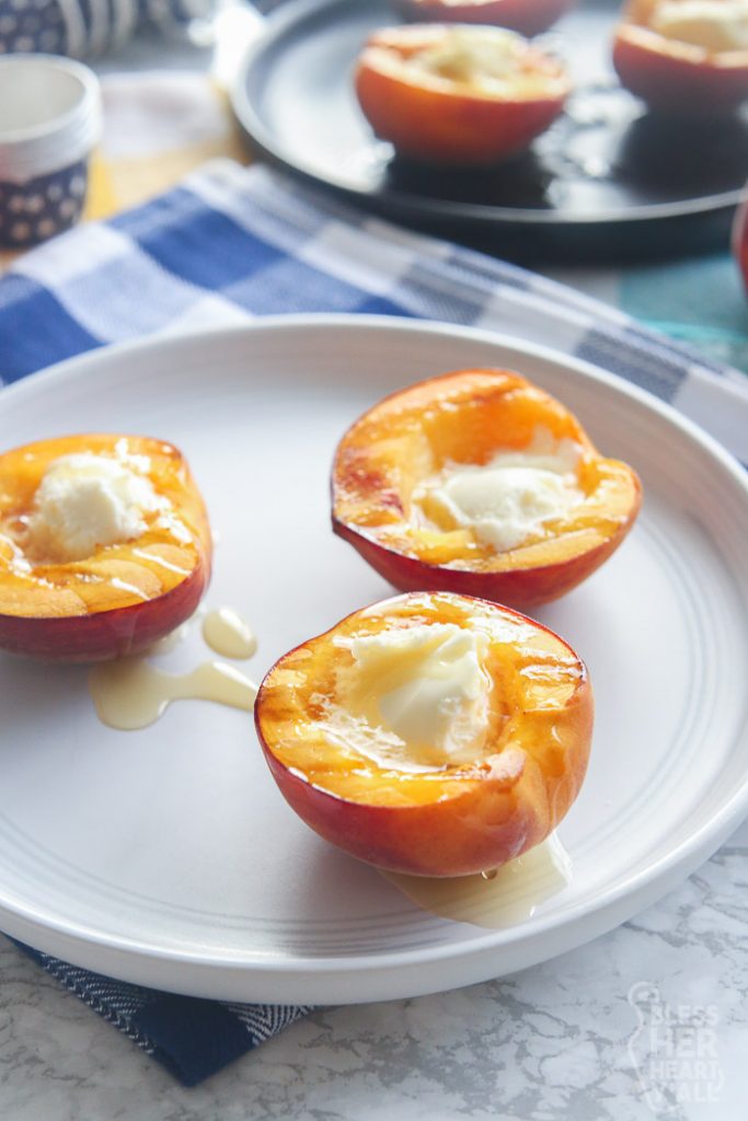 Gluten Free Grilled Peaches and Cream