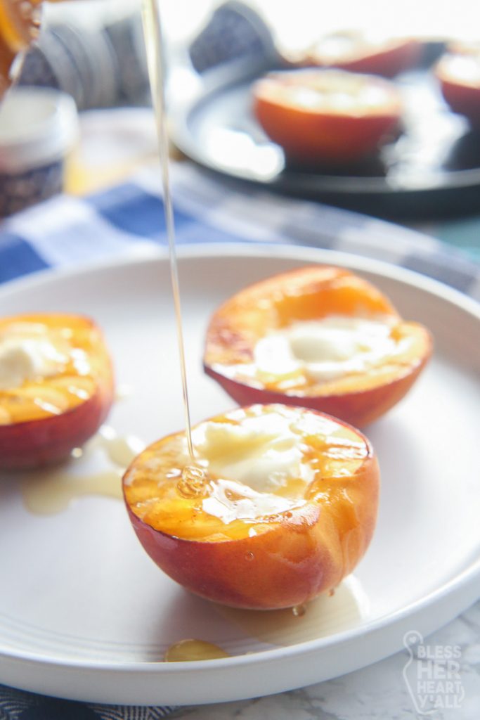 Gluten Free Grilled Peaches and Cream