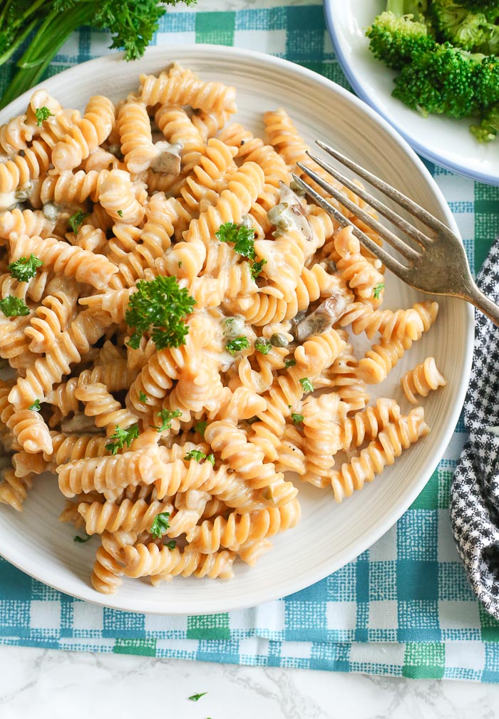 Gluten Free Lemon Caper Pasta