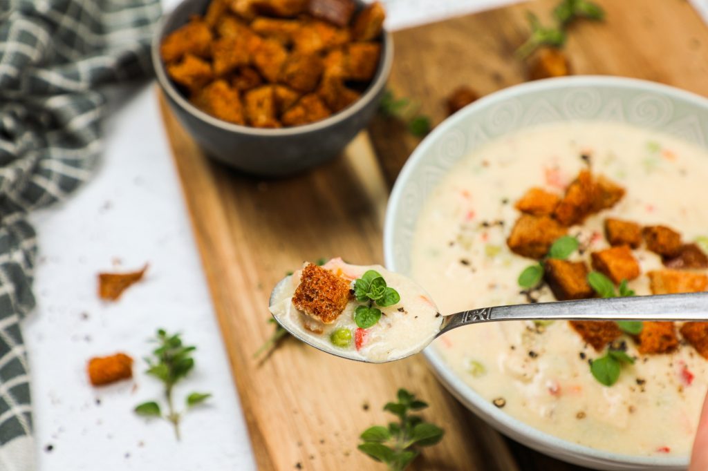 end result and texture of the gluten free cream of chicken soup recipe