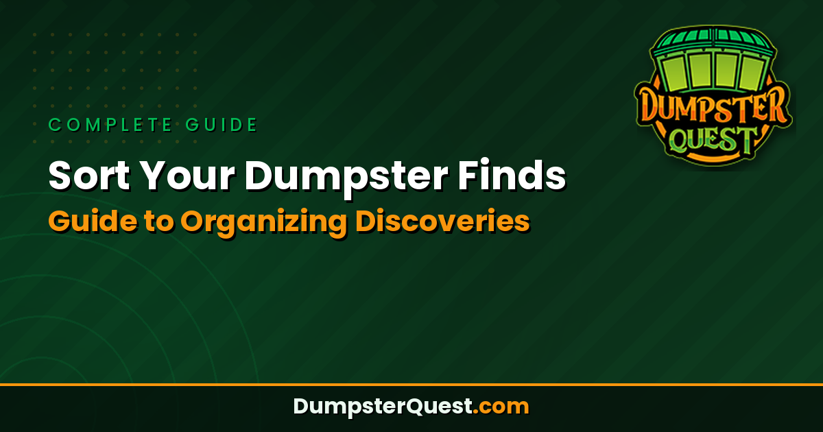 Read more about the article Sort Dumpster Finds: Complete Guide to Organizing Your Discoveries