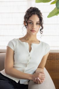 Environmental portrait of a skin care technician