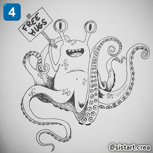 Tuto Dessin Ton Monstre En Doodle Art