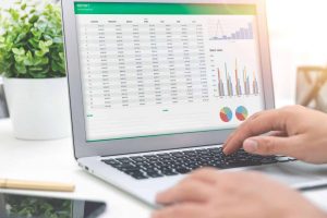 ExcelHeader2 Microsoft Excel open on a computer