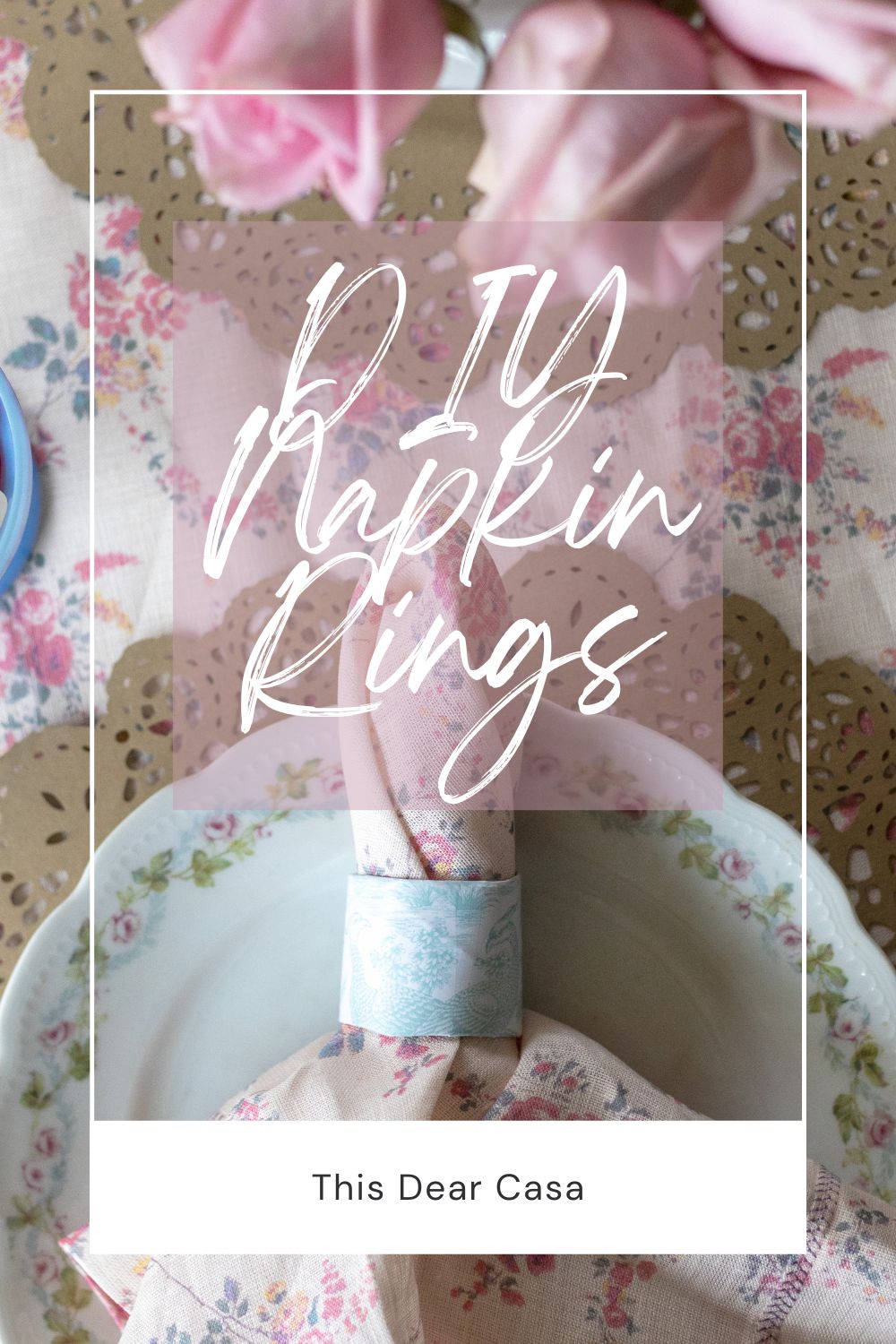 Paper Towel Roll Napkin Ring Craft This Dear Casa