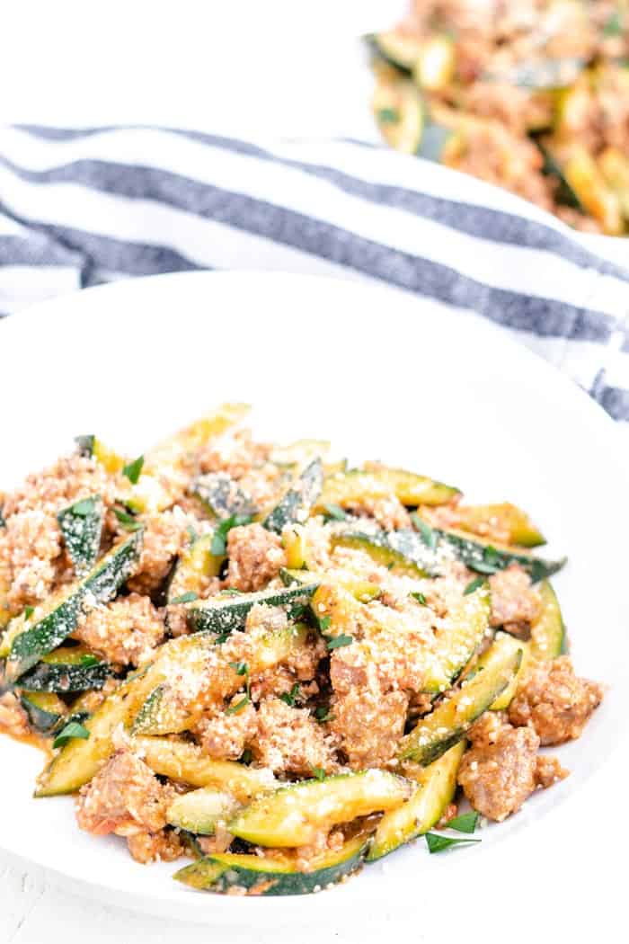 Creamy Zucchini Italian Sausage Keto Bosh