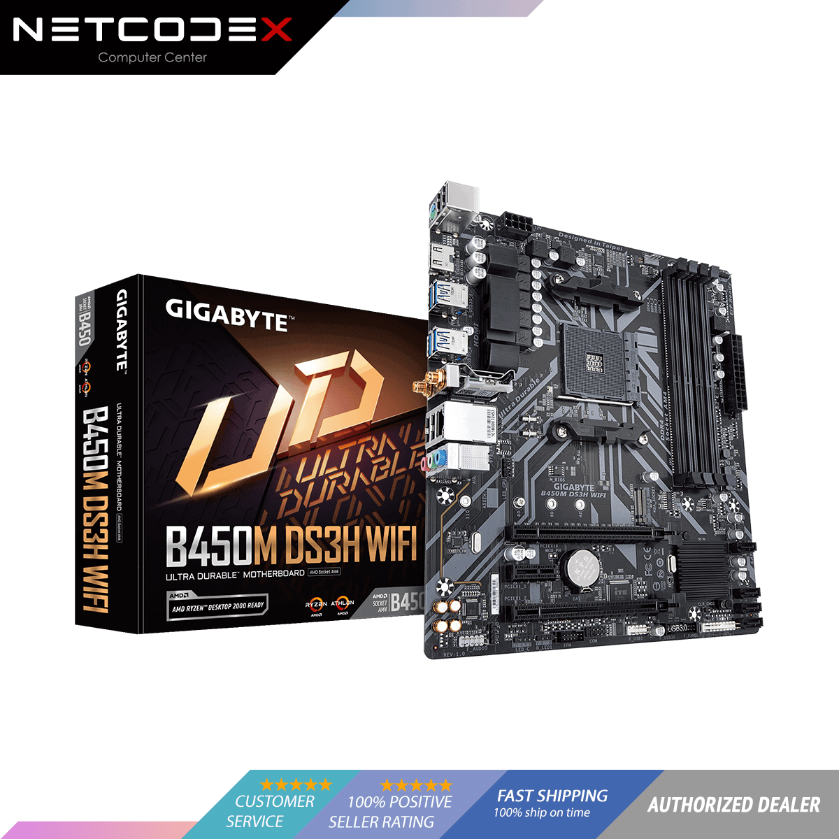 Buy GIGABYTE B450M DS3H WIFI AM4 AMD B450 SATA 6Gb/s Micro ATX AMD