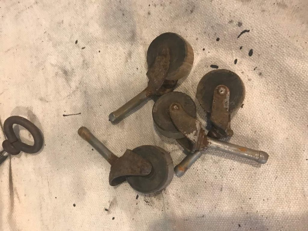 Old Caster off of two toned dresser
