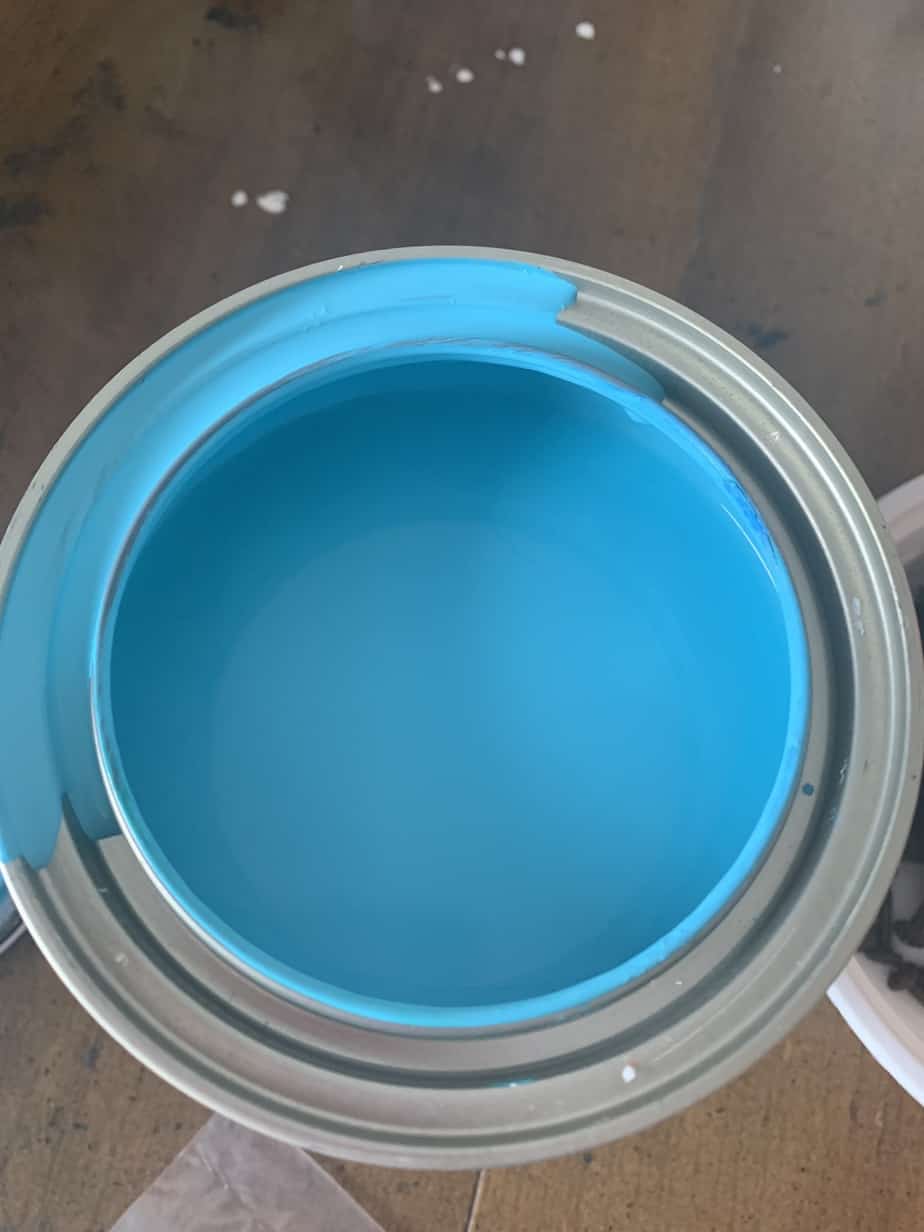 Thrift Store Cabinet Color Behr Placid Sea paint 