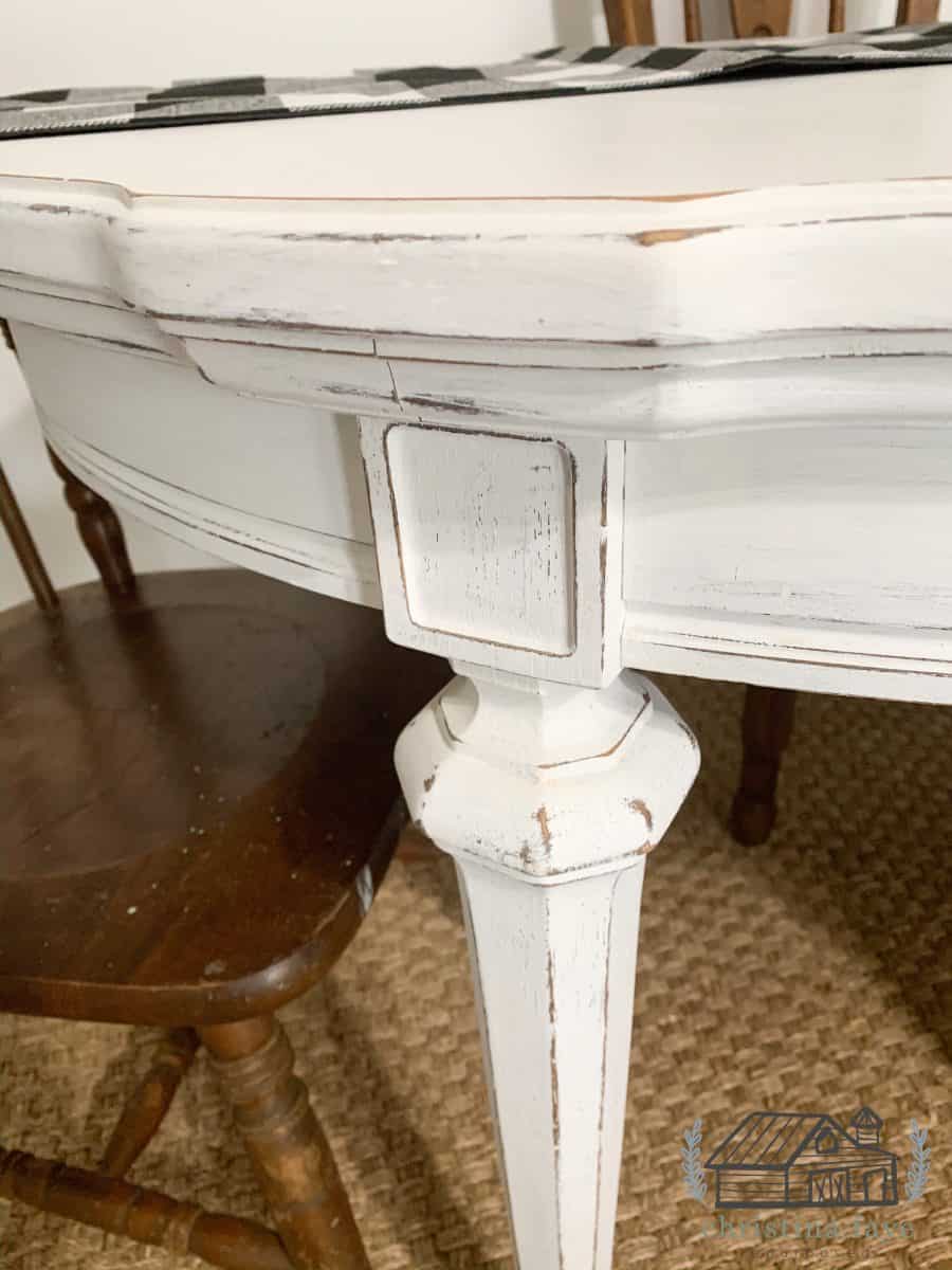 Dining Table base distressed