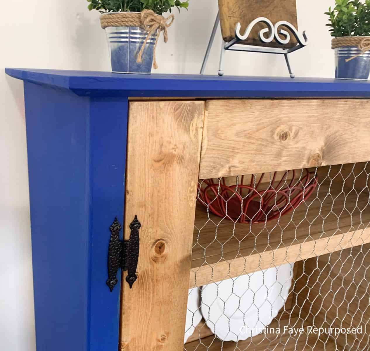Hinges added to door