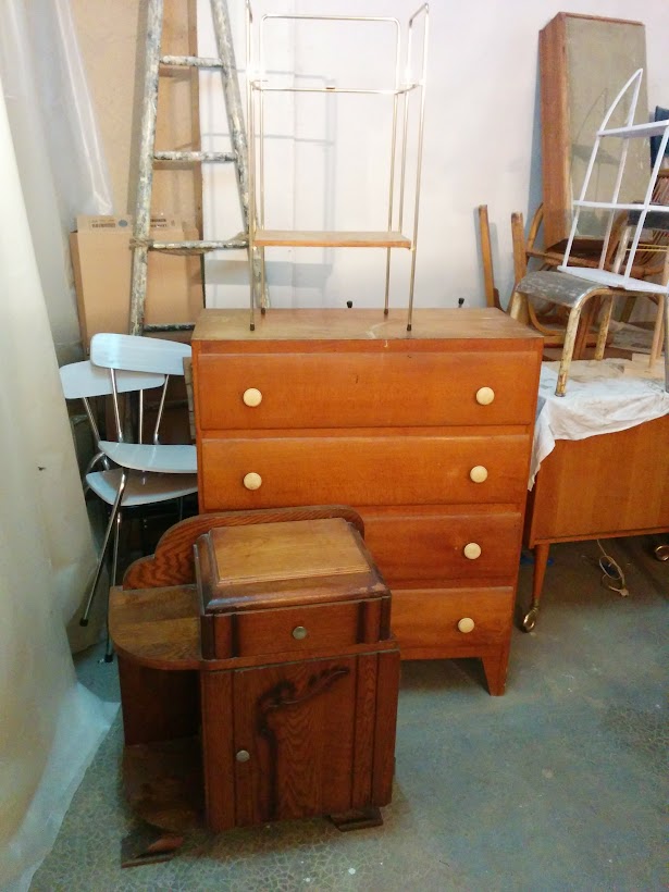 Old nightstand before makeover