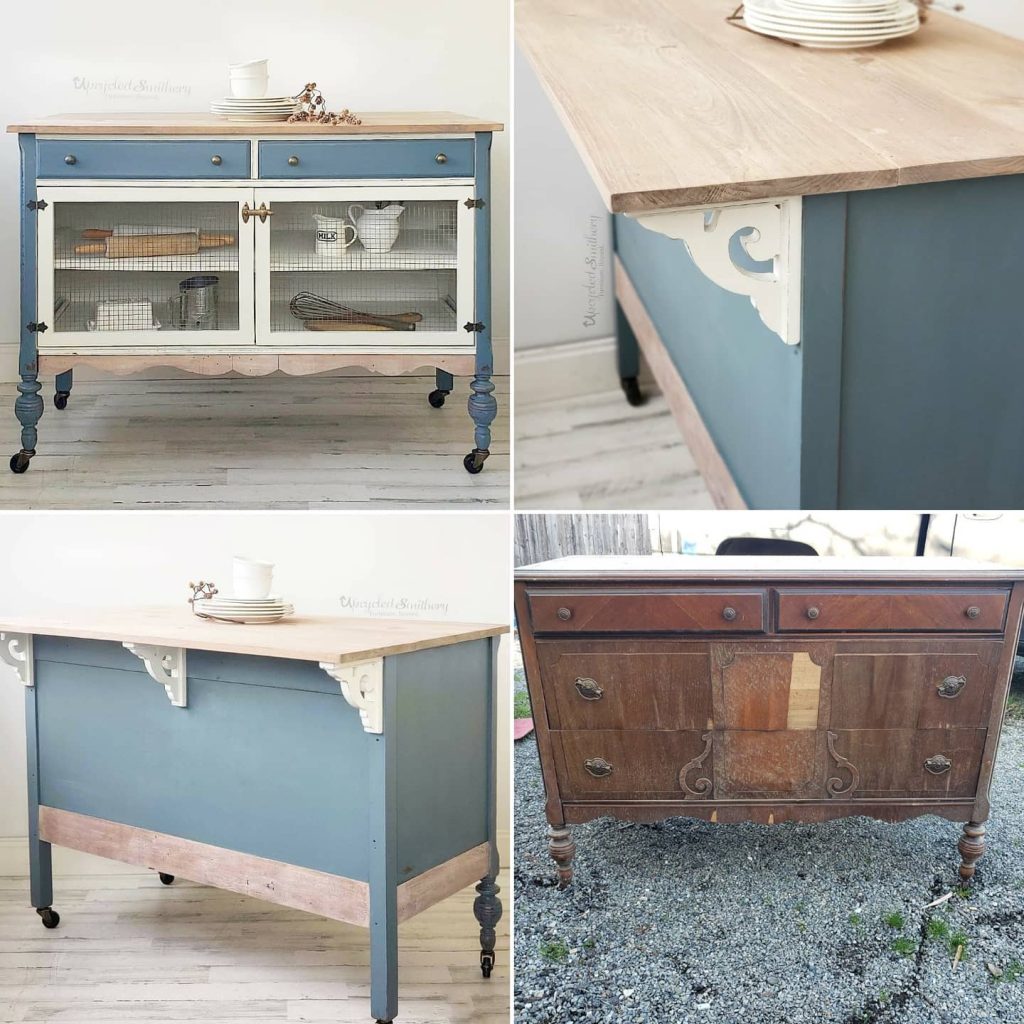 Kitchen Island Made With An Old Dresser Insta 1024x1024 