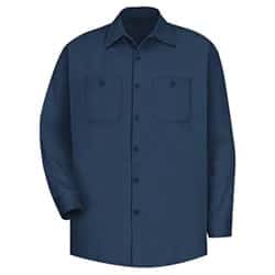 Wrinkle-Resistant Cotton Work Shirt (LS, Red Kap)