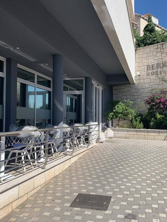 Entrance to the hotel