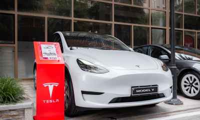 parked white luxury car