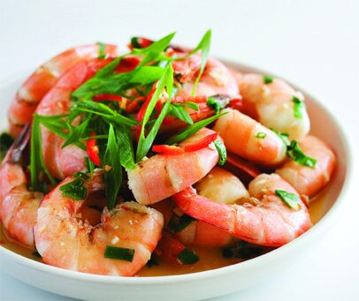beer-steamed shrimp