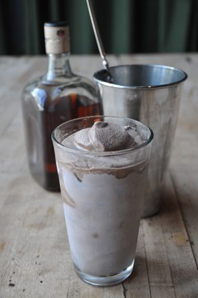 bourbon chocolate milkshake