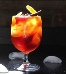 maple cranberry bourbon smash