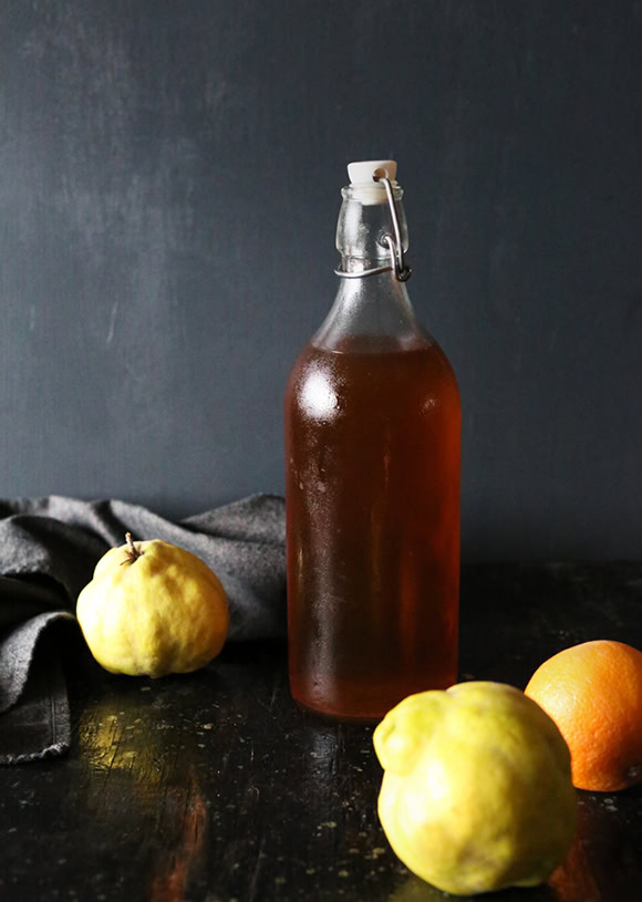apple and quince liqueur-vertical-crd brandon matzek kitchenkonfidence dot com