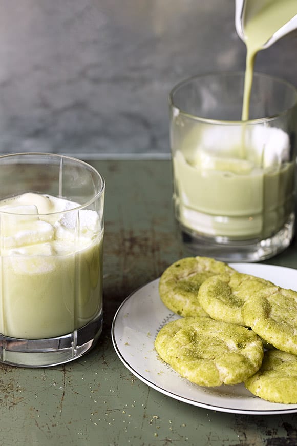matcha mint hot chocolate