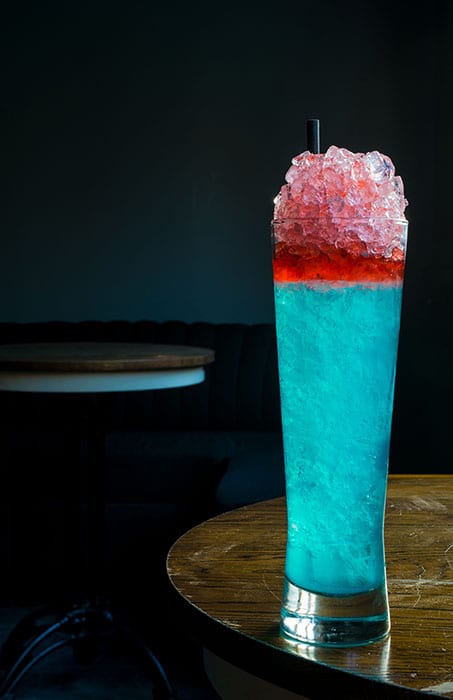 pouring ribbons sno-cone
