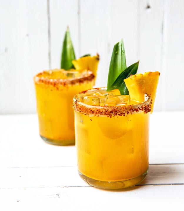 pineapple-turmeric margaritas