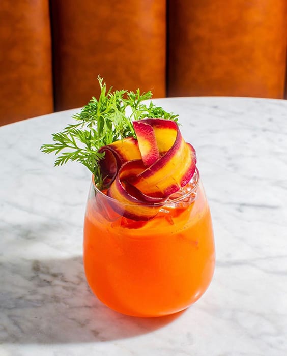 booze-free carrot spritz