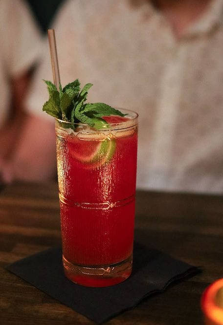 hibiscus rye whiskey cocktail