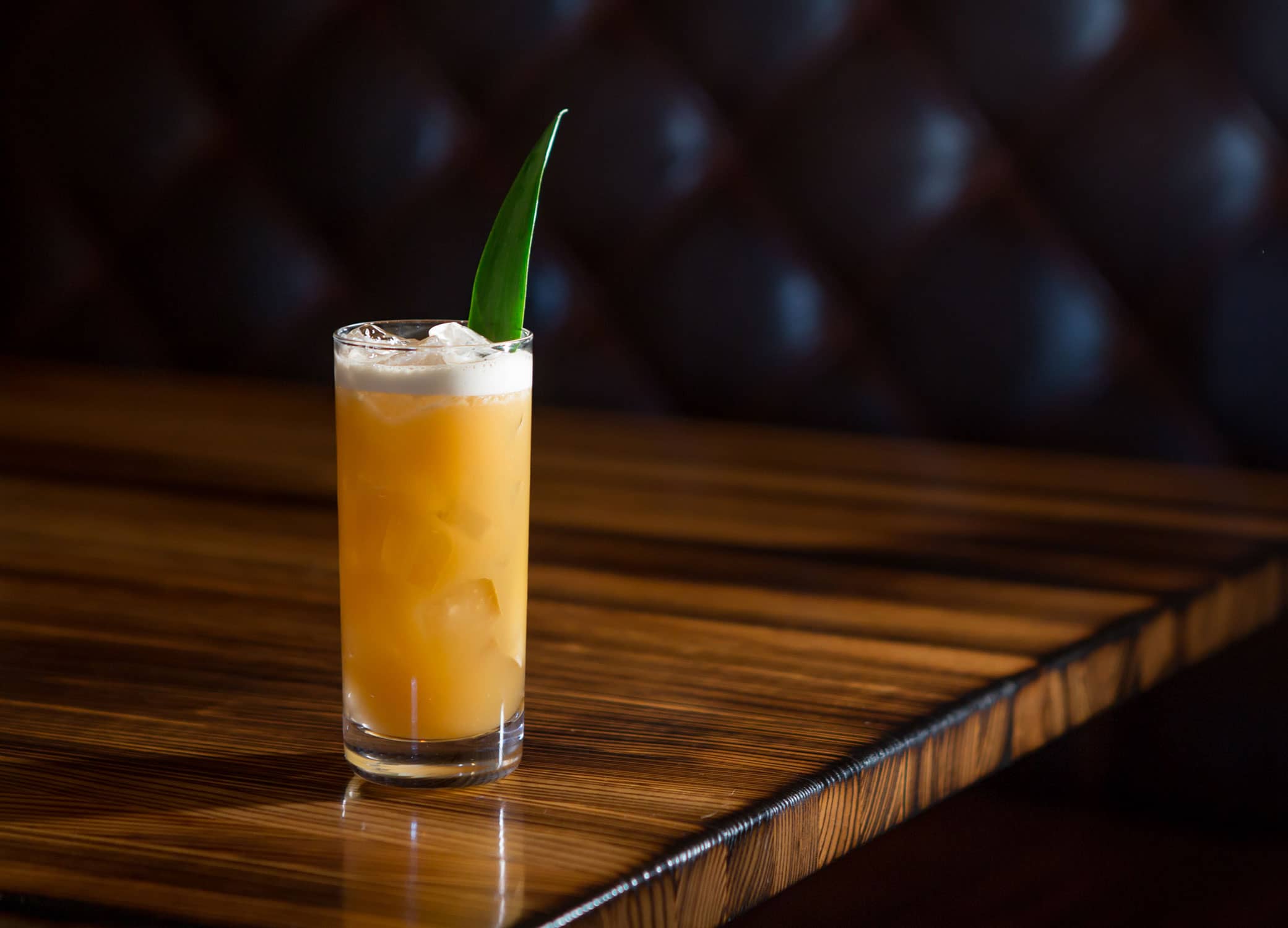 Mezchine Head tropical mezcal cocktail