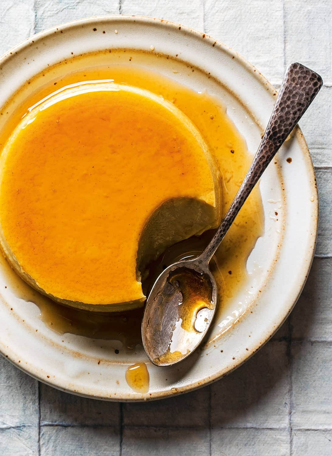 Oolong Tea Flan With Brown Sugar Caramel