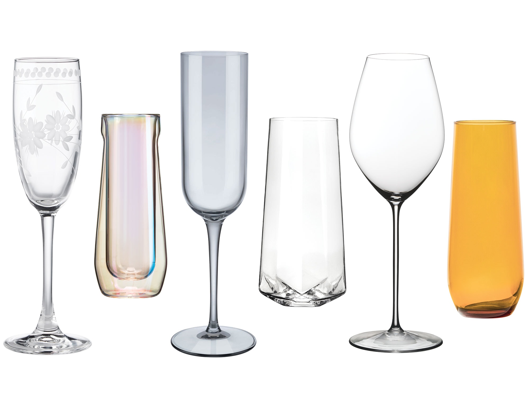 Gear champagne flutes