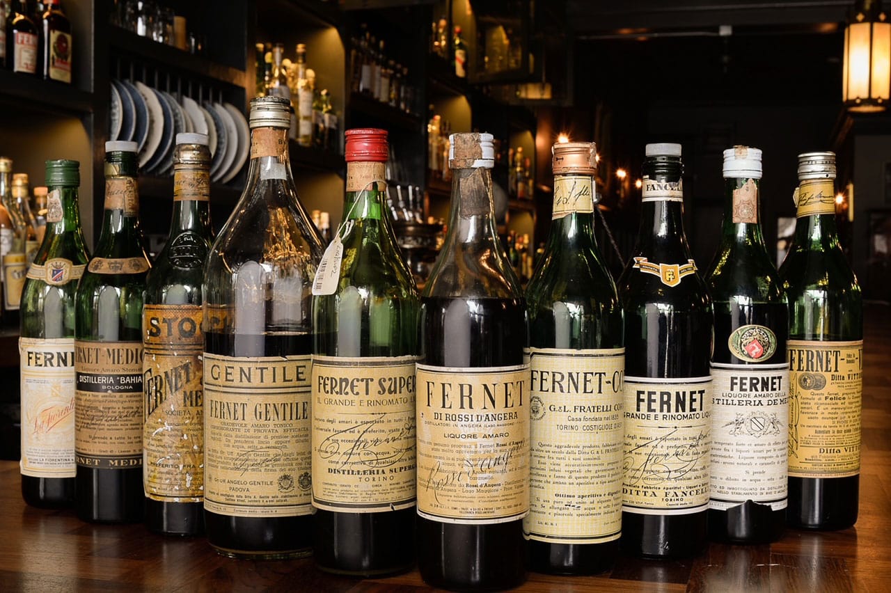 vintage spirits bottles