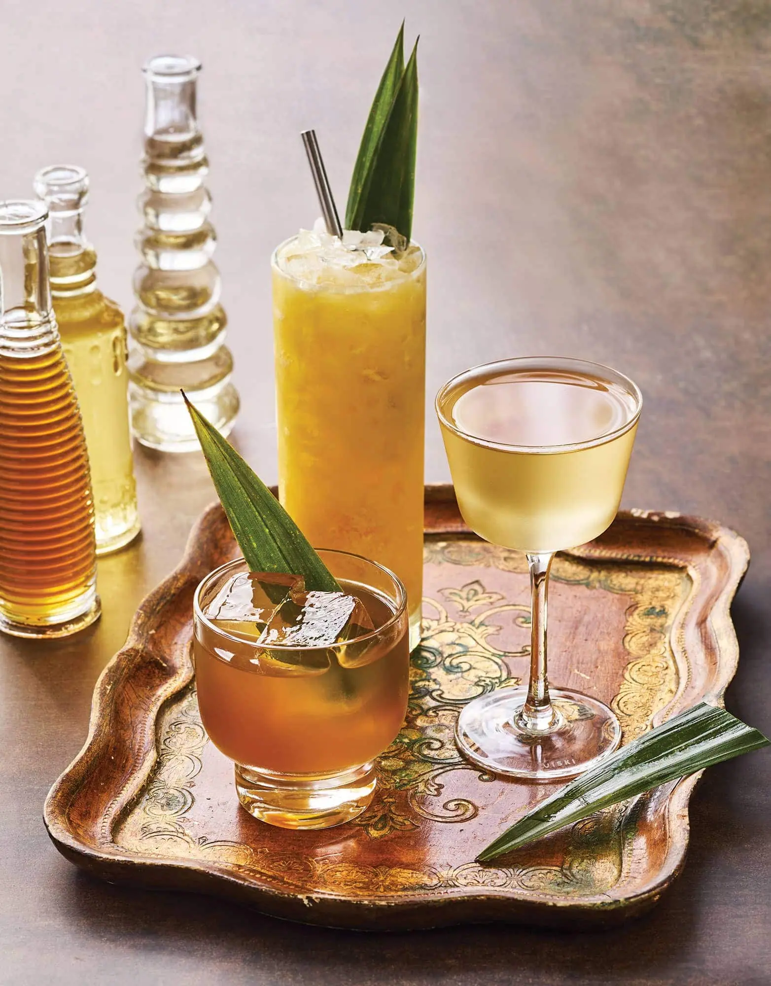 Pandan cocktails