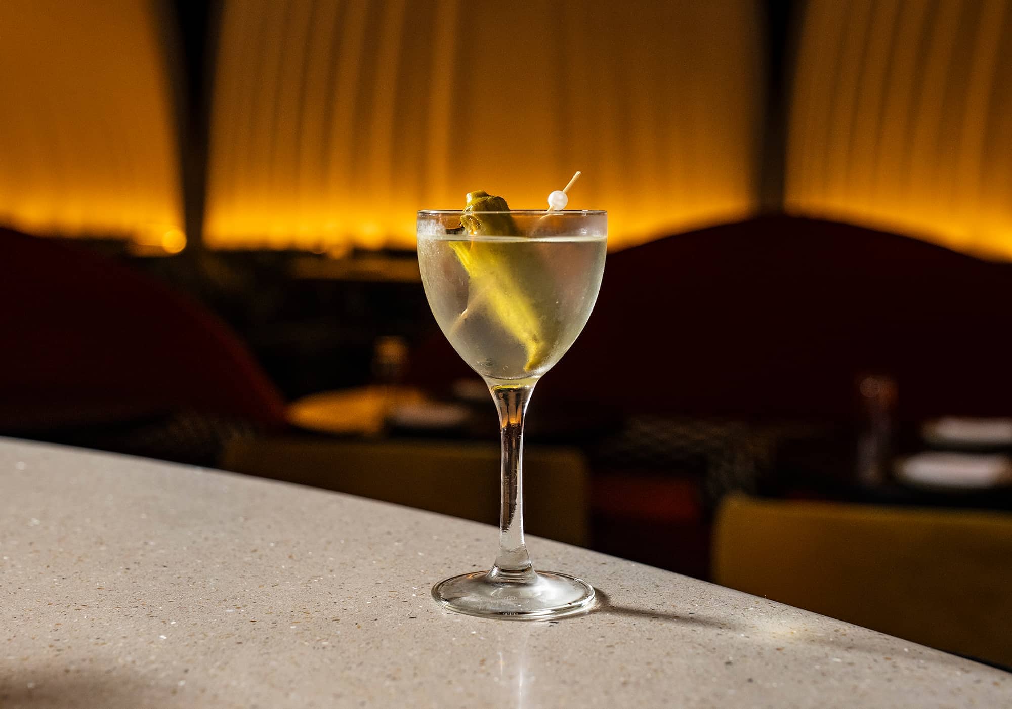 Okra Martini from Lucia Los Angeles