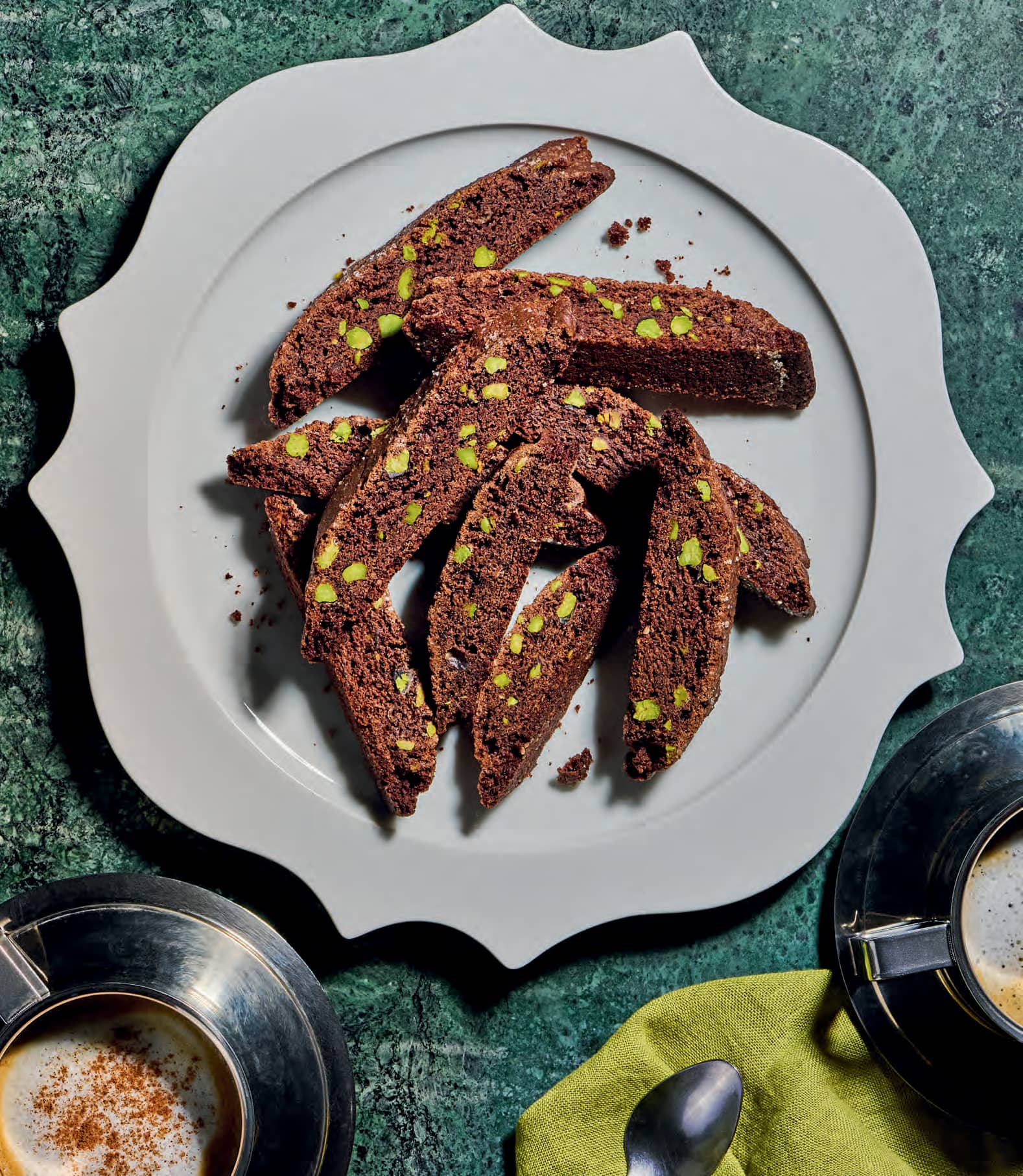 Chocolate Pistachio Biscotti