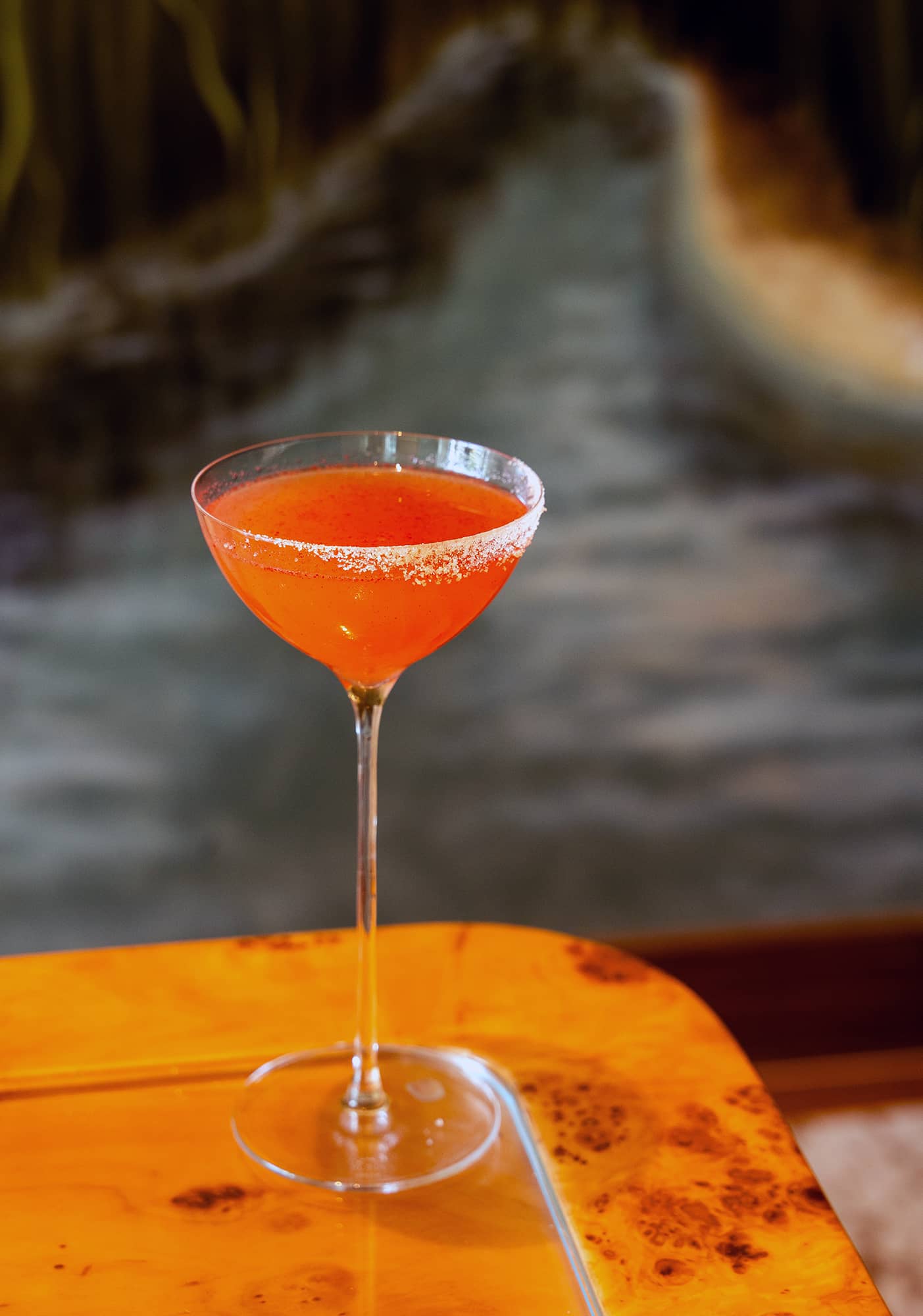 Santorini Sunset: watermelon ouzo cocktail